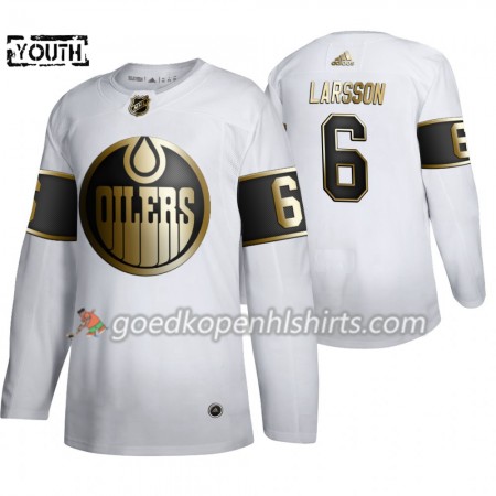 Edmonton Oilers Adam Larsson 6 Adidas 2019-2020 Golden Edition Wit Authentic Shirt - Kinderen